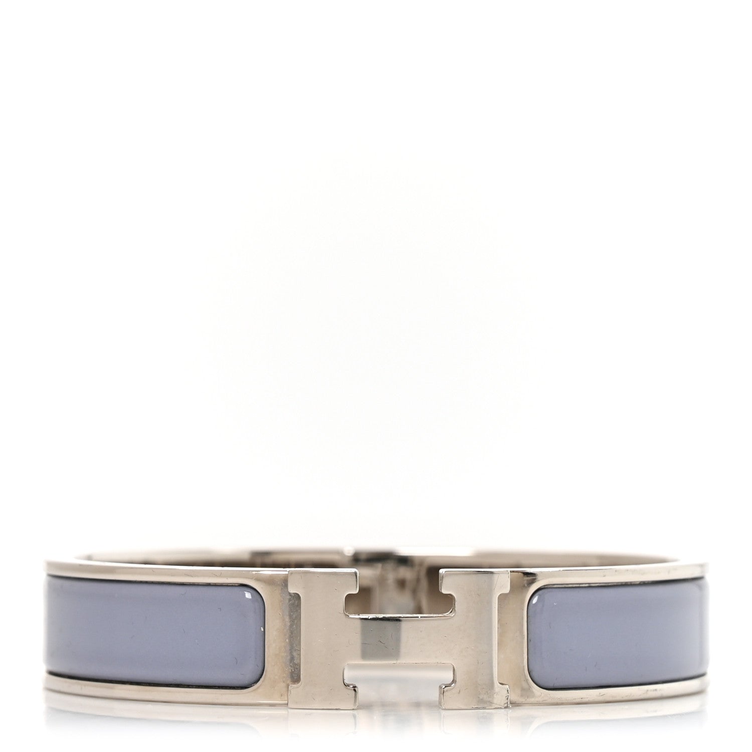 Hermes Enamel Narrow Clic Clac H Bracelet PM Bleu Lin 1 of 5