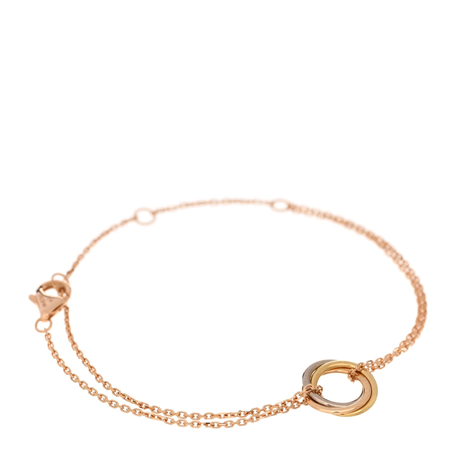 Cartier 18K Pink Yellow White Gold Trinity Bracelet 1 of 4