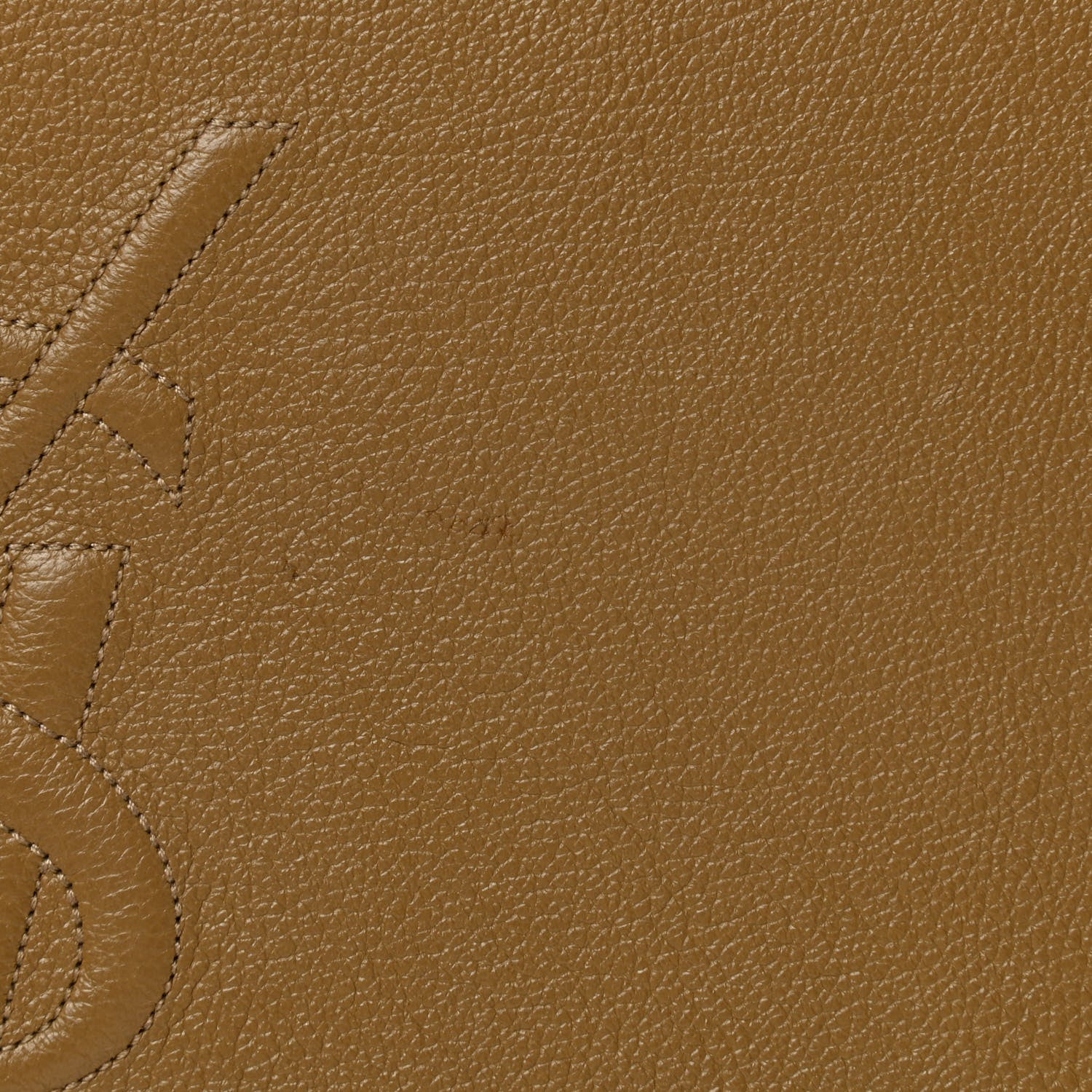 Saint Laurent Calfskin Monogram Large Belle De Jour Clutch Beige 9 of 9
