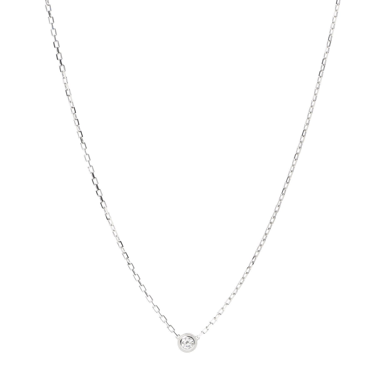 18K White Gold Diamond SM D'Amour Pendant Necklace