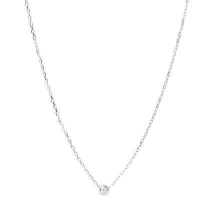 Cartier 18K White Gold Diamond SM D'Amour Pendant Necklace 1 of 7