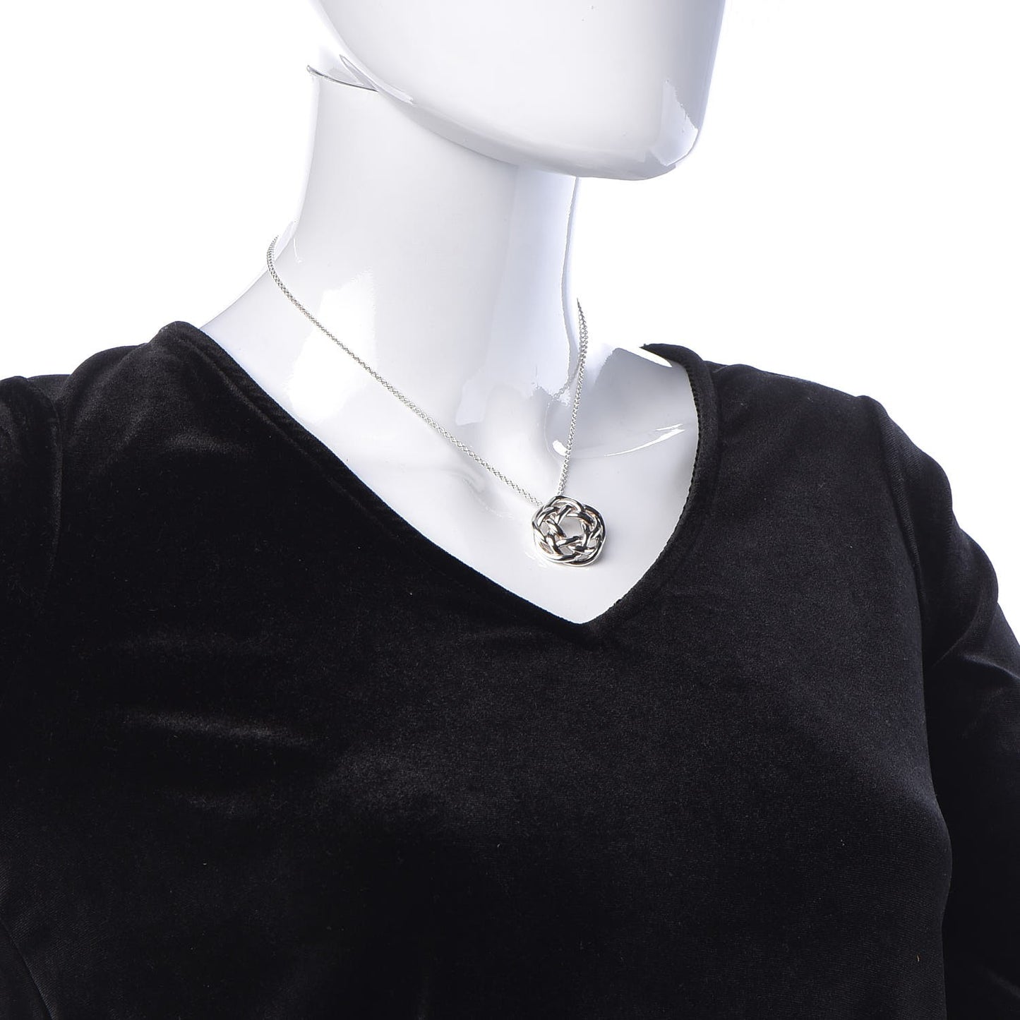 Sterling Silver Love Knot Pendant Necklace