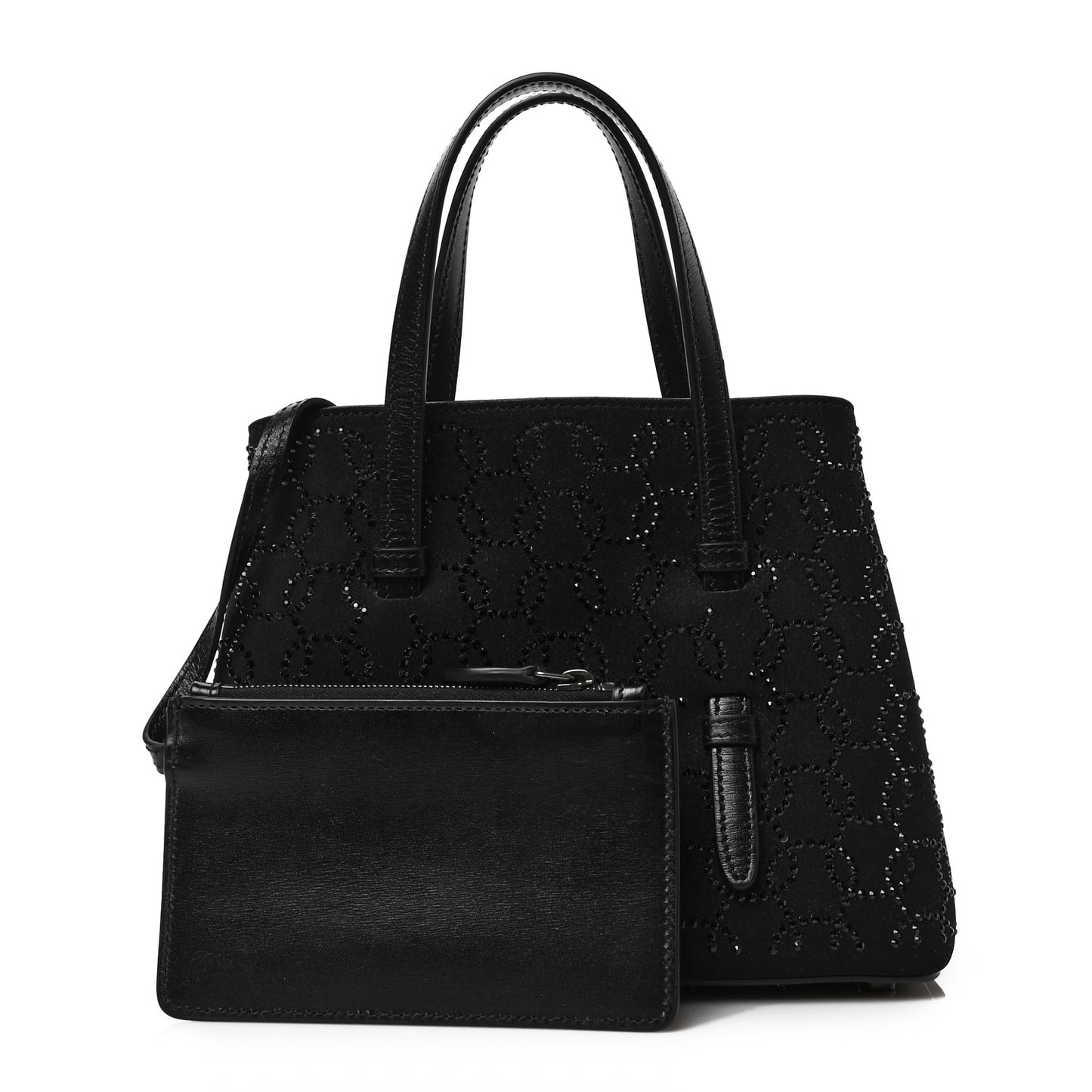 Suede Vienne Wave Mina 20 Bag Black