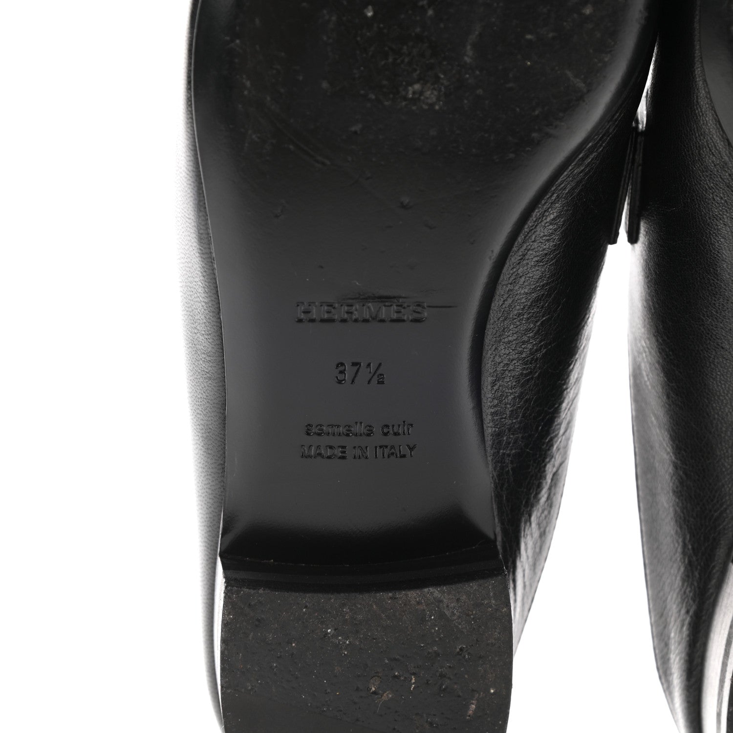 Hermes Goatskin Rivoli Mules 37.5 Black 6 of 13