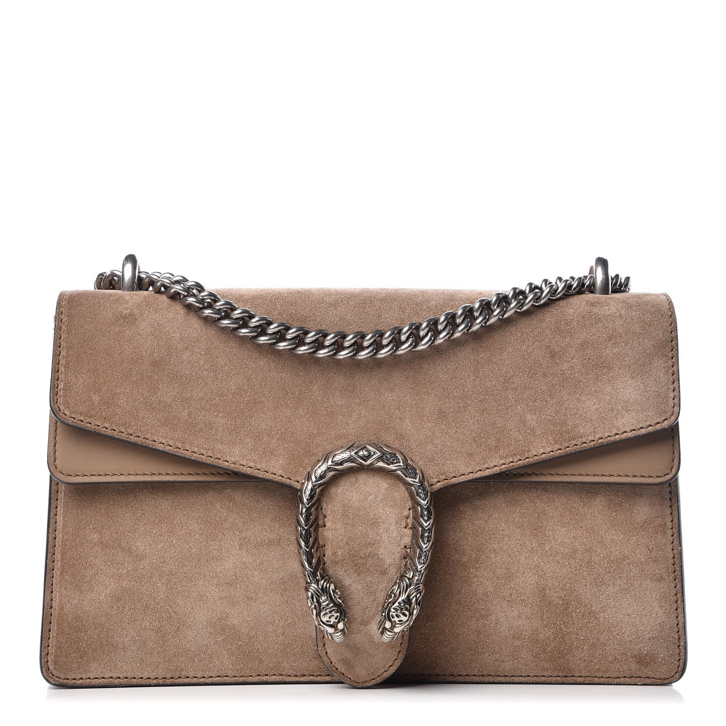 Suede Small Dionysus Shoulder Bag Taupe