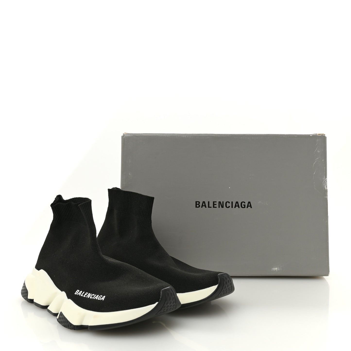Neoprene Knit Womens Speed Sneakers 37 Black White