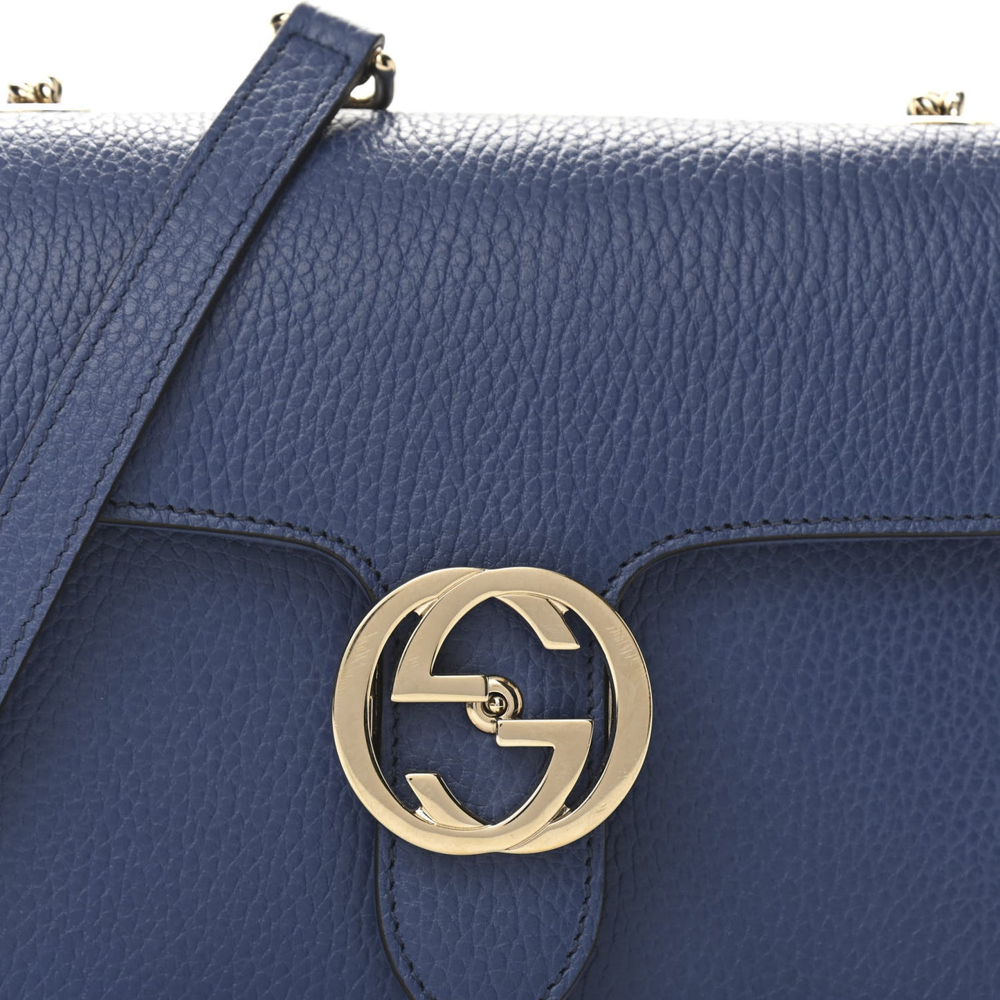 Dollar Calfskin Small Interlocking G Shoulder Bag Caspian