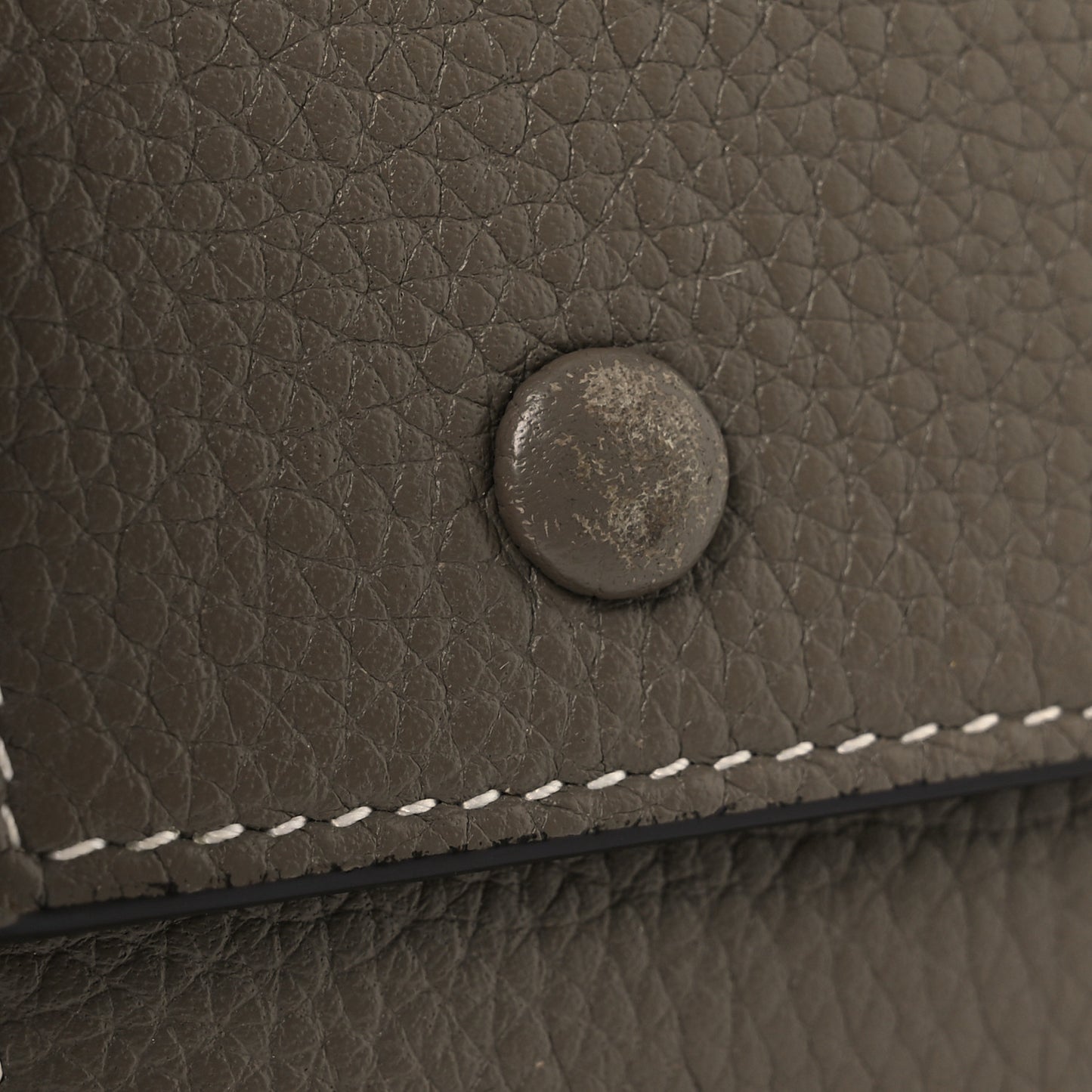 Drummed Calfskin Large Multifunction Flap Wallet Souris