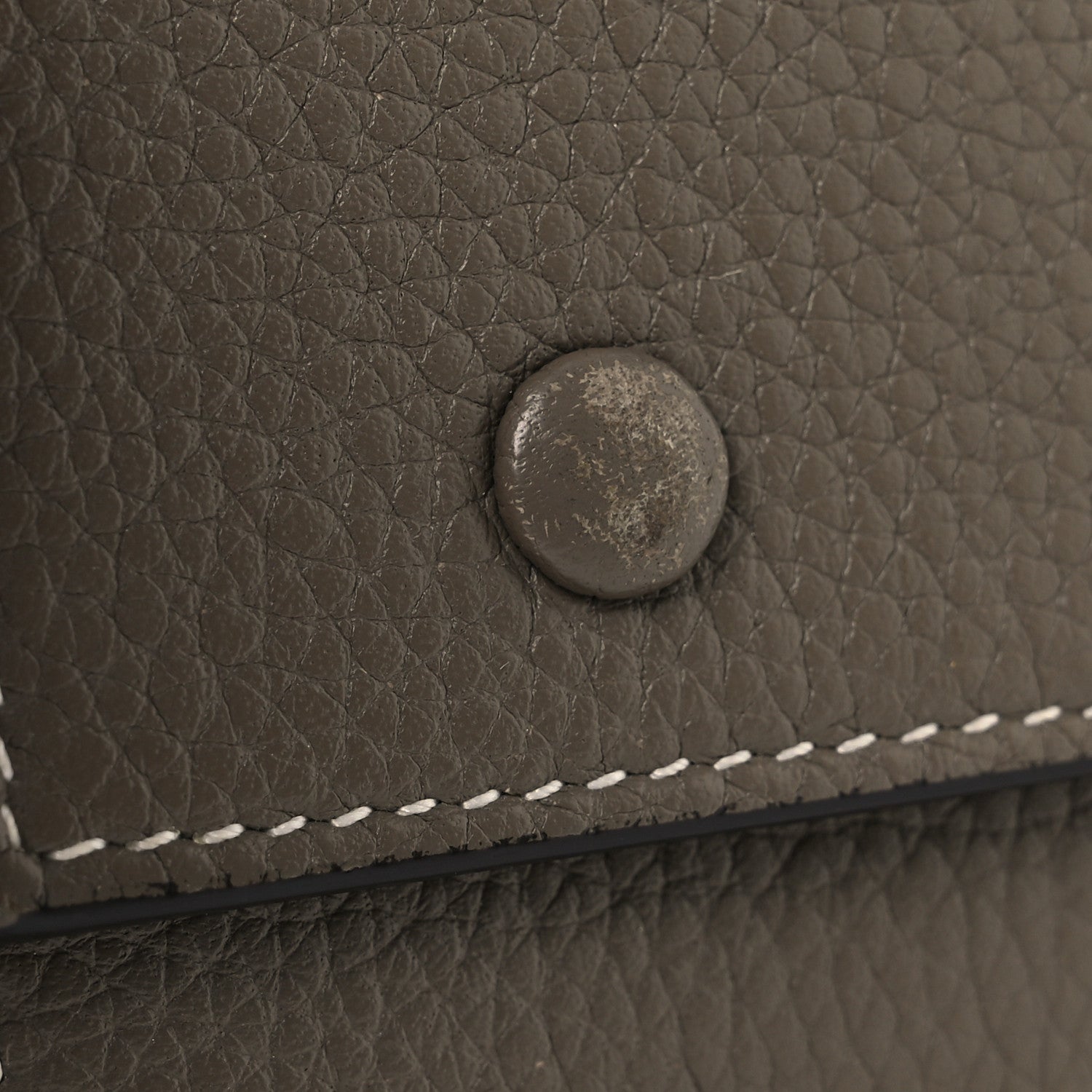 Celine Drummed Calfskin Large Multifunction Flap Wallet Souris 13 of 13
