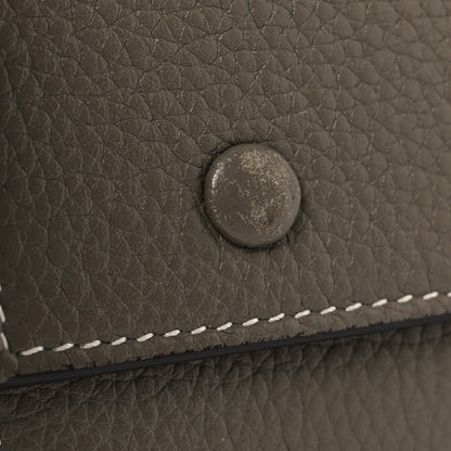 Celine Drummed Calfskin Large Multifunction Flap Wallet Souris 13 of 13