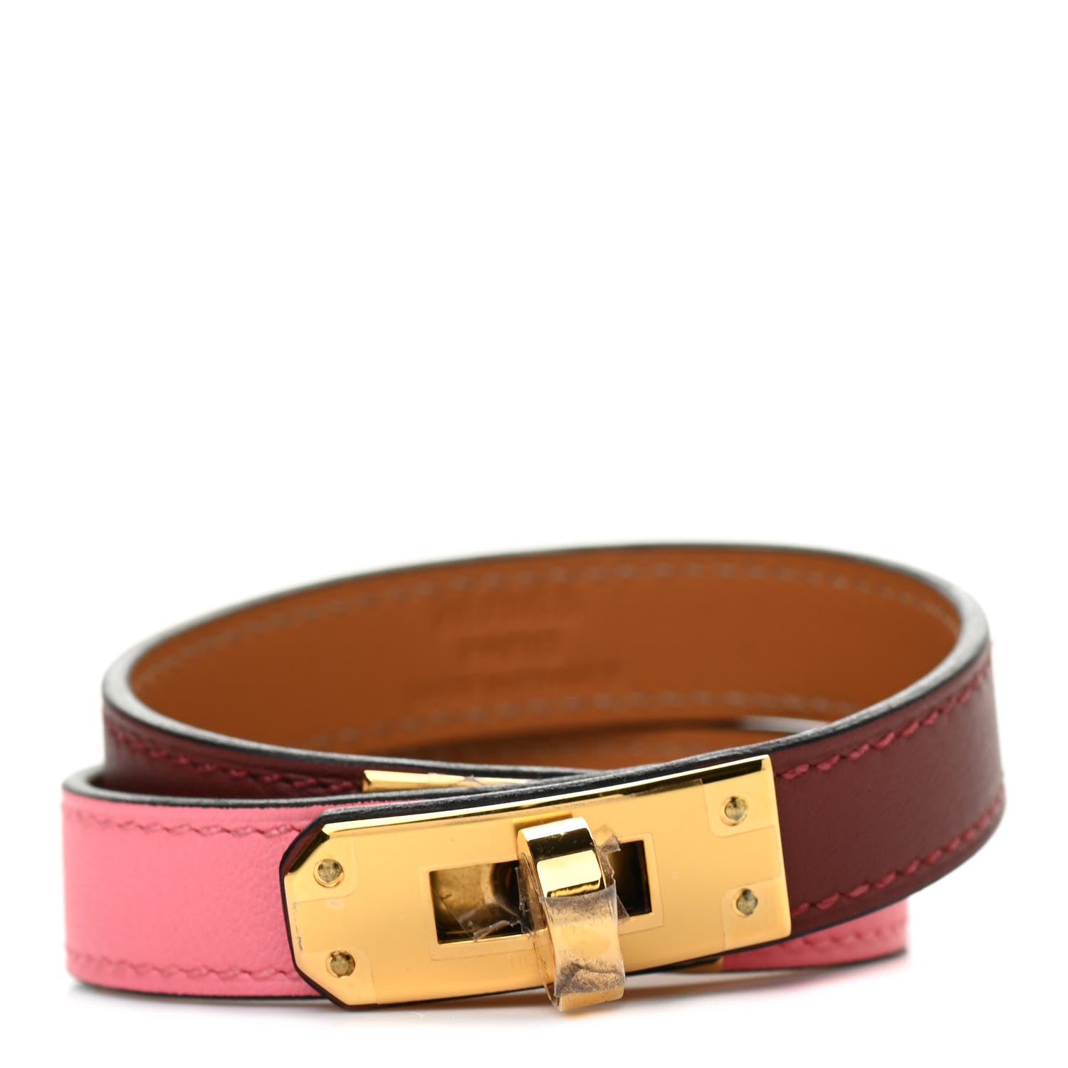 Hermes Swift Kelly Double Tour Bracelet T3 Rouge H Rose D'ete 1 of 7