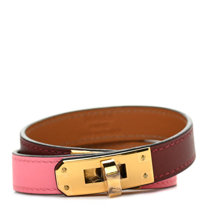 Hermes Swift Kelly Double Tour Bracelet T3 Rouge H Rose D'ete 1 of 7