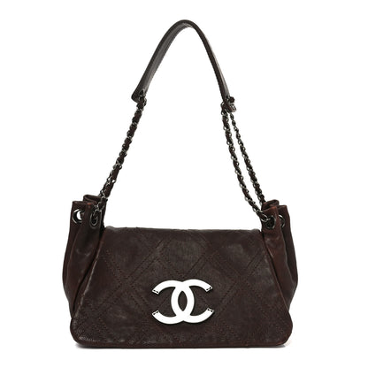 Chanel Calfskin Diamond Stitch Accordion Flap Brown 1 of 11