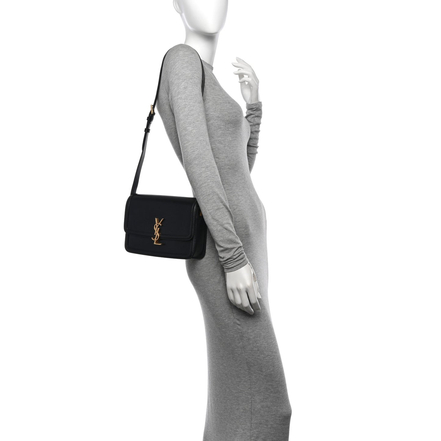 Box Calfskin Monogram Medium Solferino Satchel Black