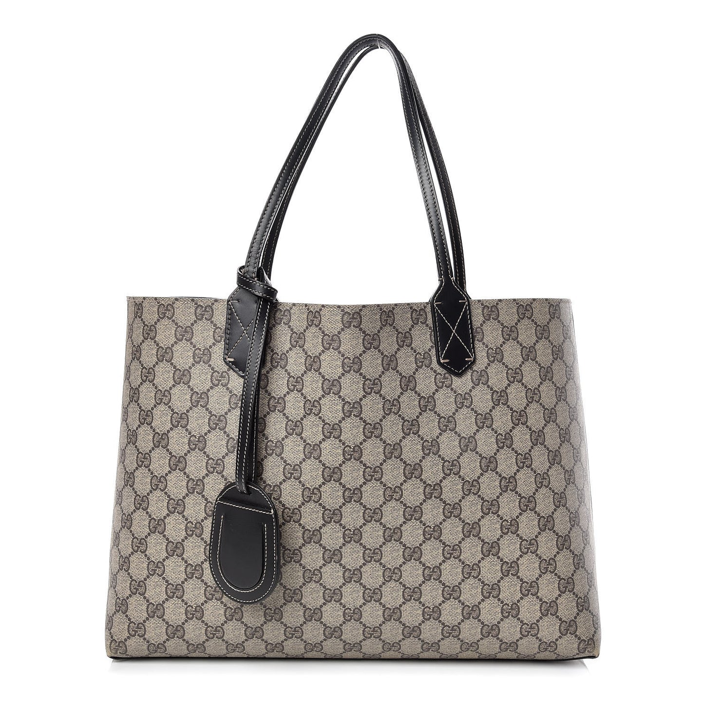 Calfskin GG Supreme Monogram Medium Reversible Tote Black