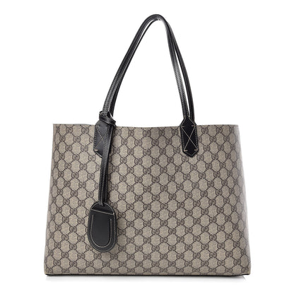 Gucci Calfskin GG Supreme Monogram Medium Reversible Tote Black 1 of 13