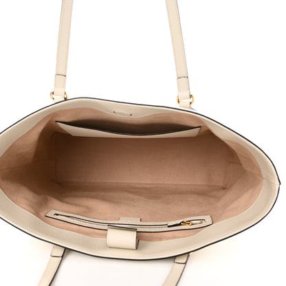 Gucci Textured Calfskin Web Ophidia Shopping Tote Ivory 5 of 10