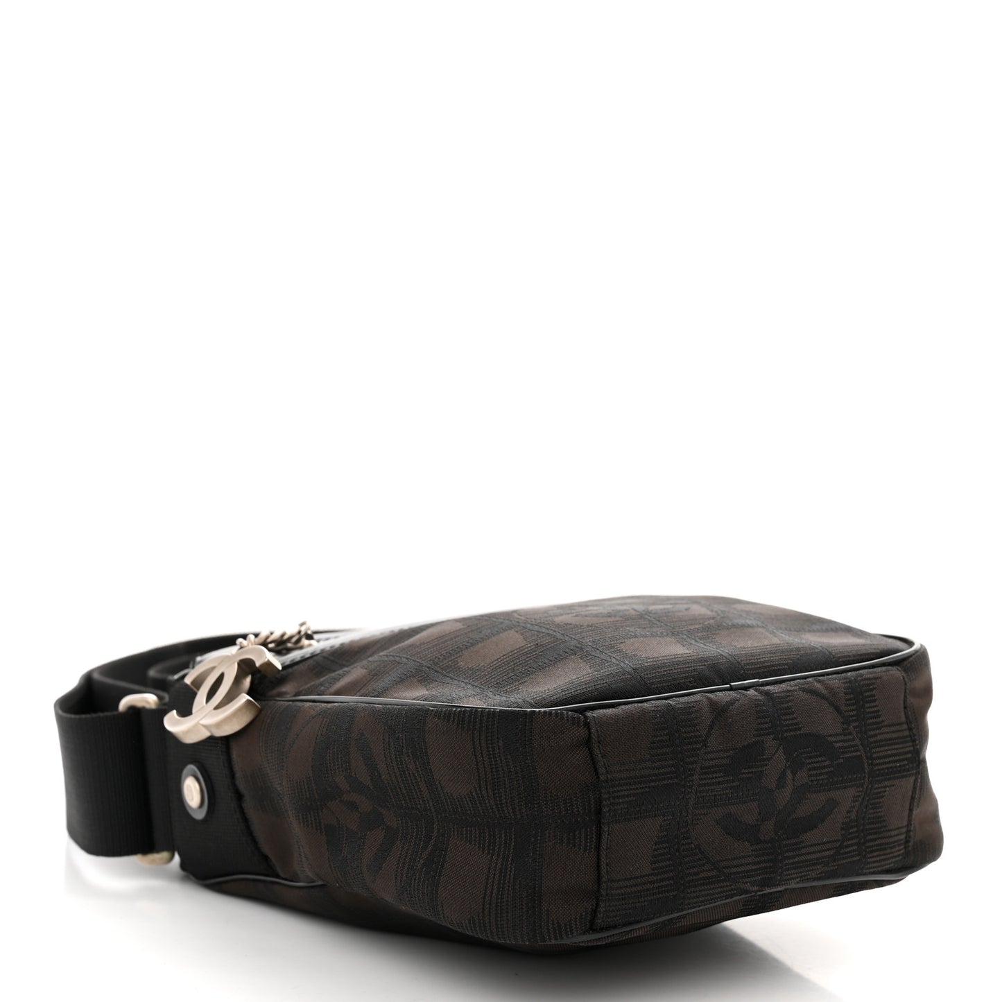 Nylon Travel Crossbody Bag Brown Black