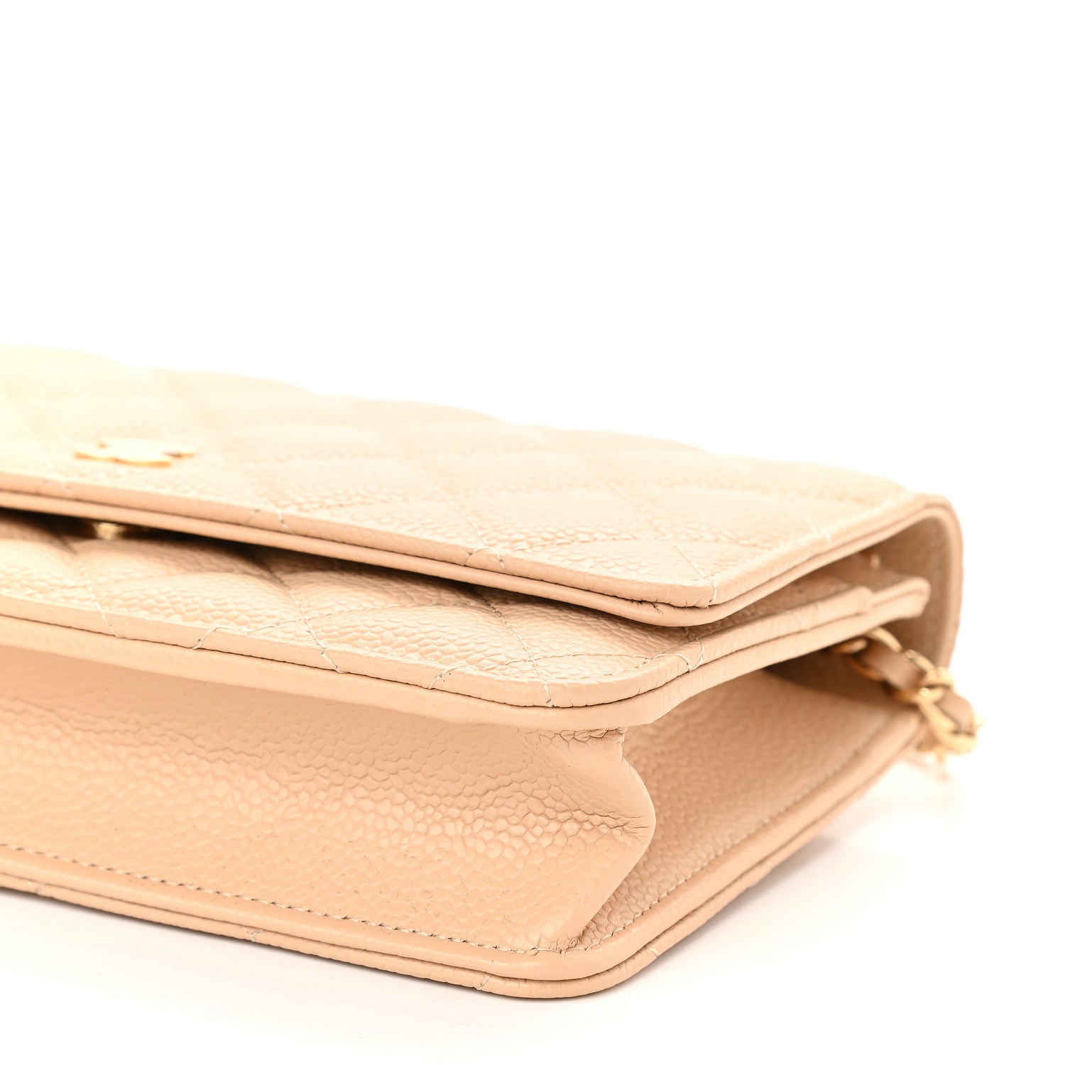 Chanel Caviar Quilted Wallet On Chain WOC Beige 10 of 10