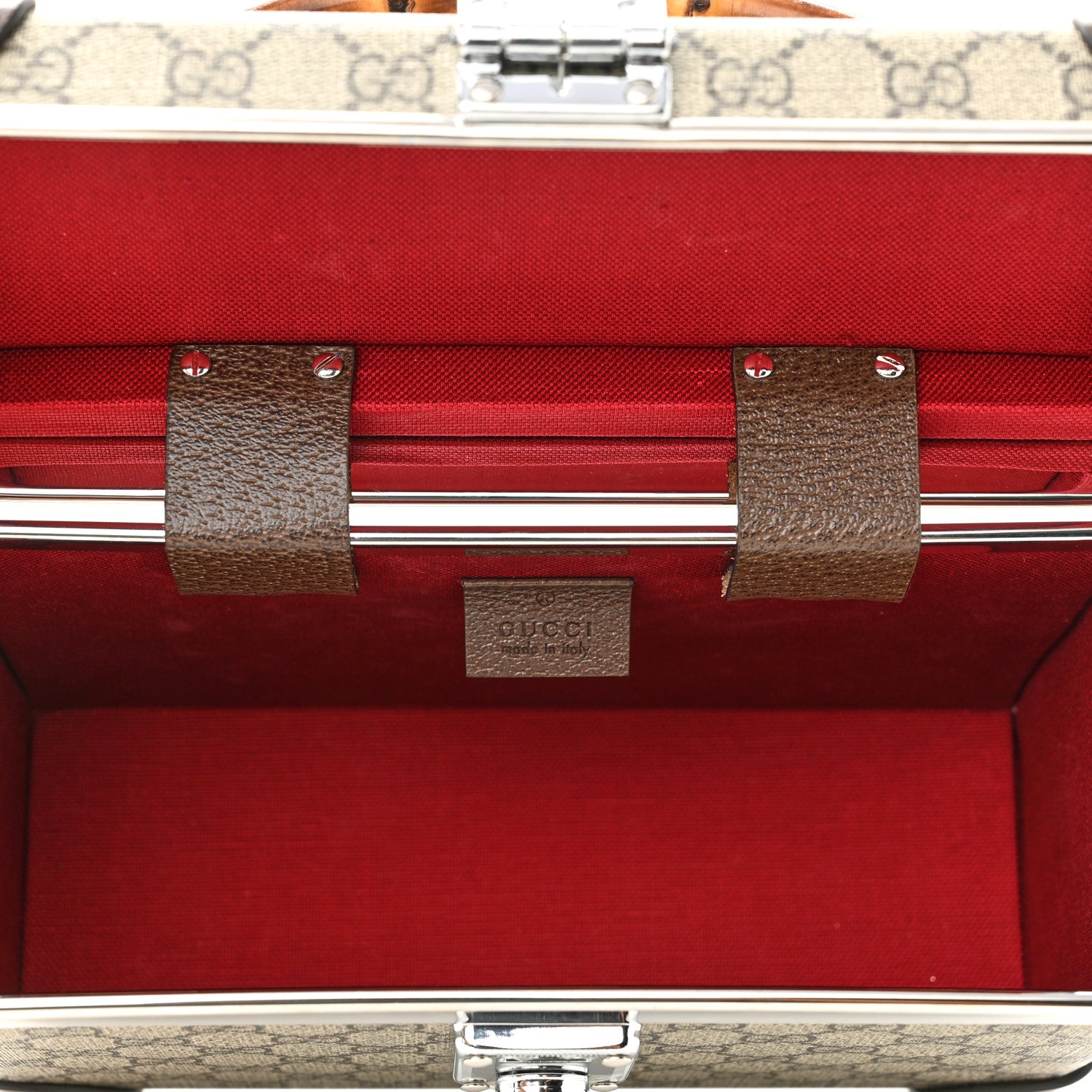 Gucci GG Supreme Monogram Globe-Trotter Beauty Case Brown 4 of 9