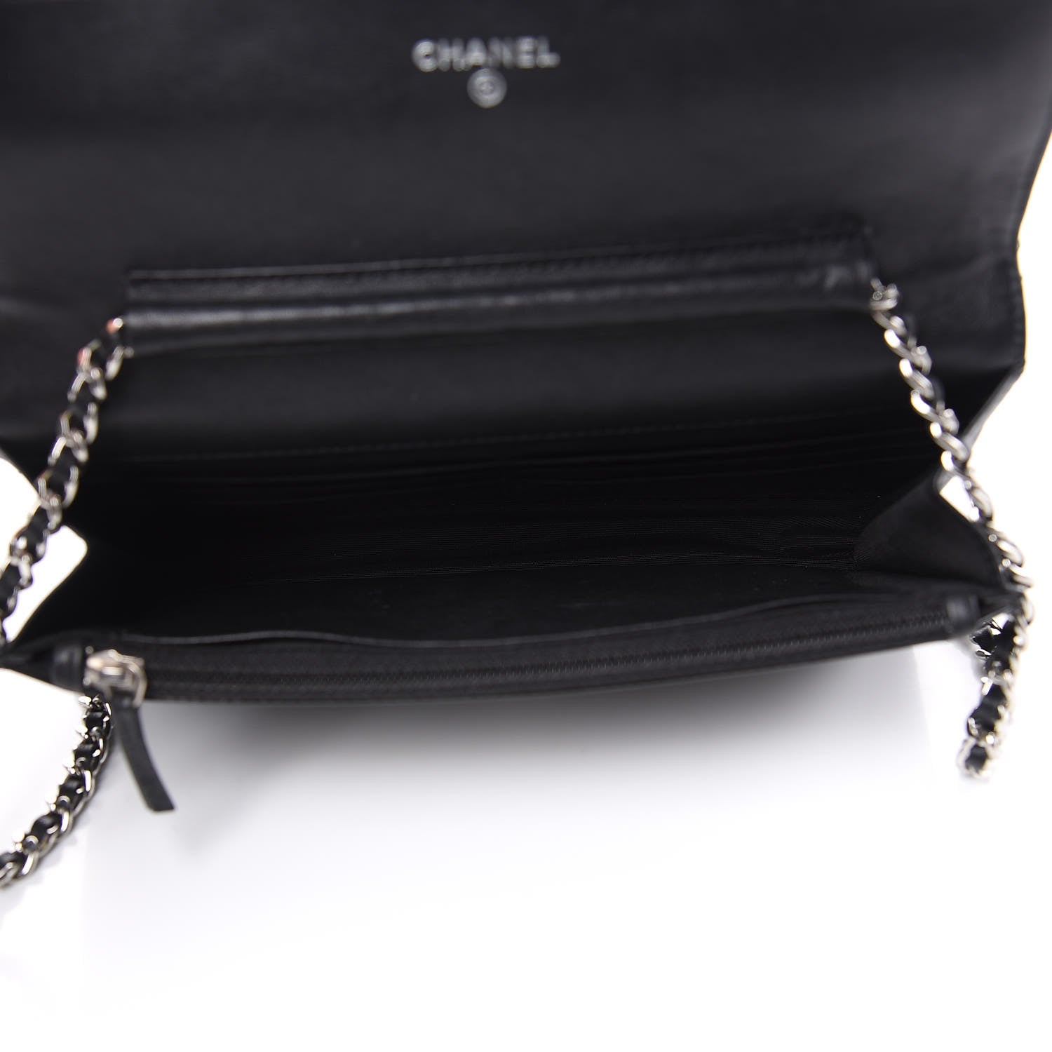 Chanel Patent Quilted Brilliant Wallet On Chain WOC Black 6 of 10