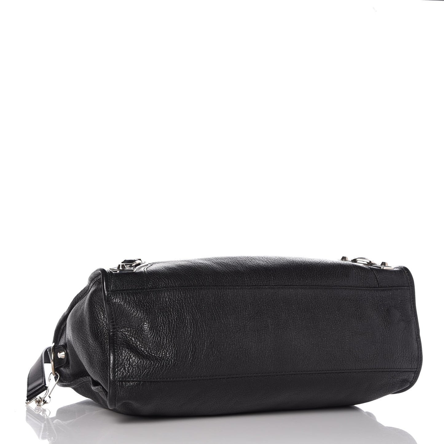 Chevre Silver Metallic Edge Hardware City Black