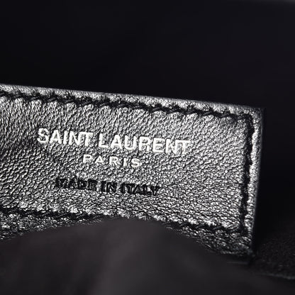Saint Laurent Croc Calfskin Embossed Bold Shopper Tote Black 8 of 8