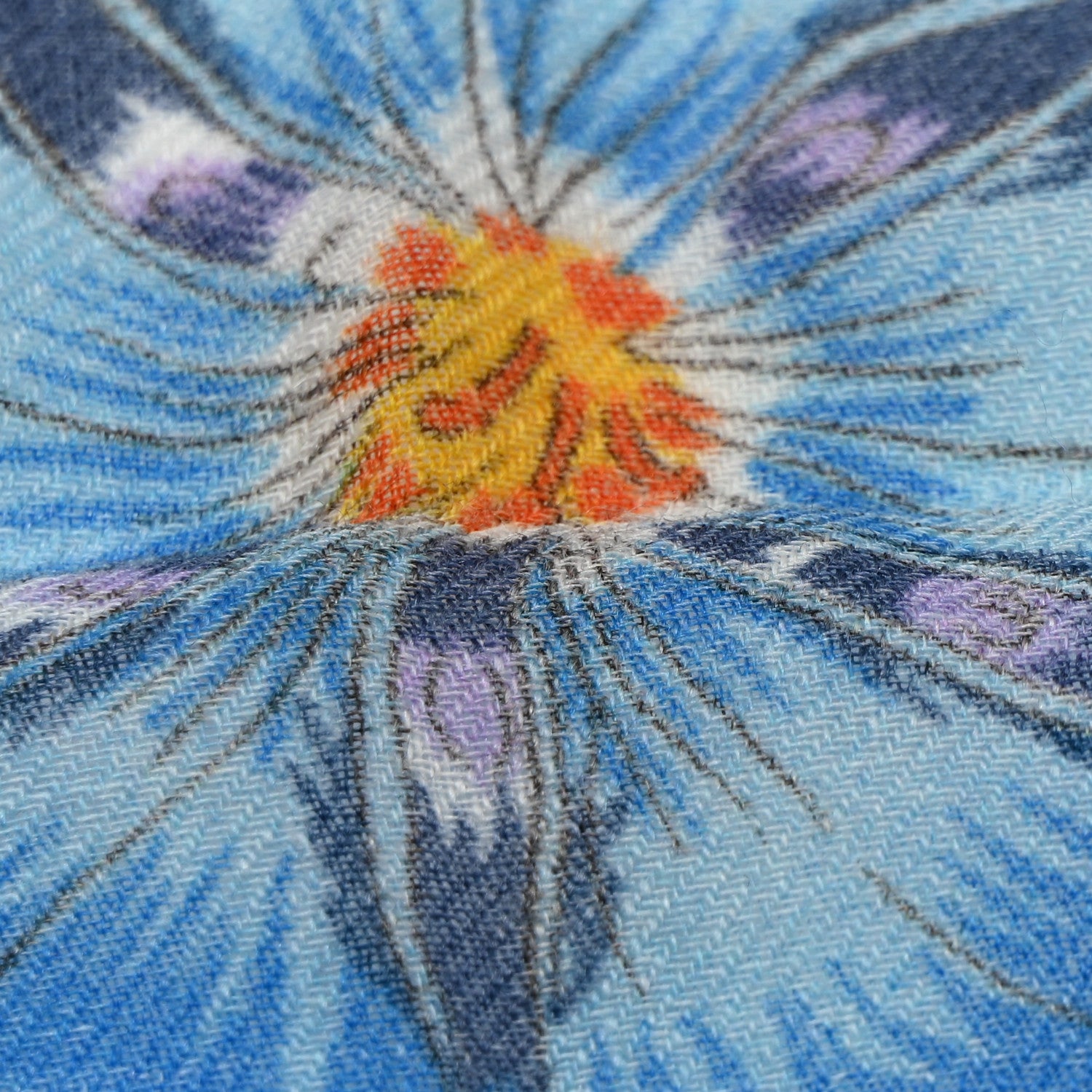 Gucci Silk Rhombus Flora Scarf Black Multicolor 5 of 8