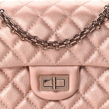 Chanel Metallic Grained Calfskin Quilted 2.55 Reissue Mini Flap Copper Pink 8 of 10