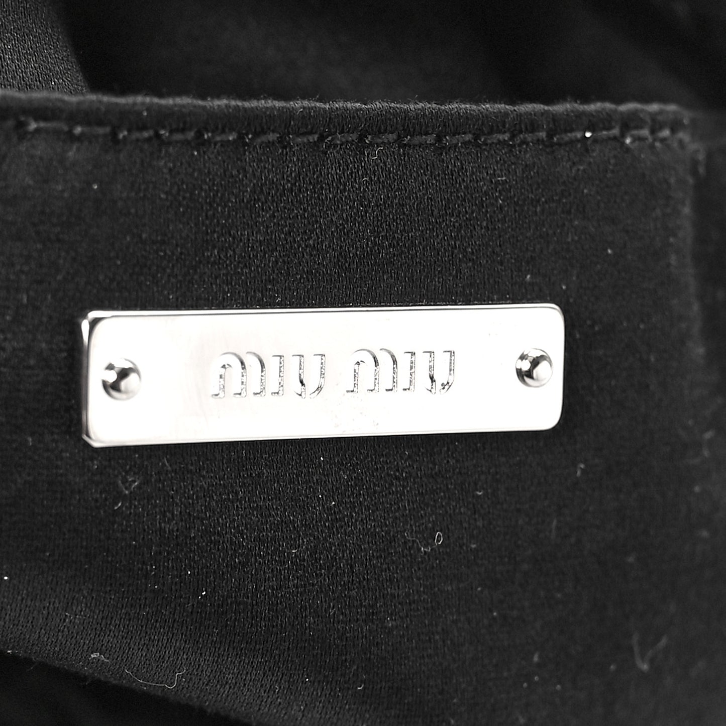 Nappa Crystal Fringe Bucket Bag Black