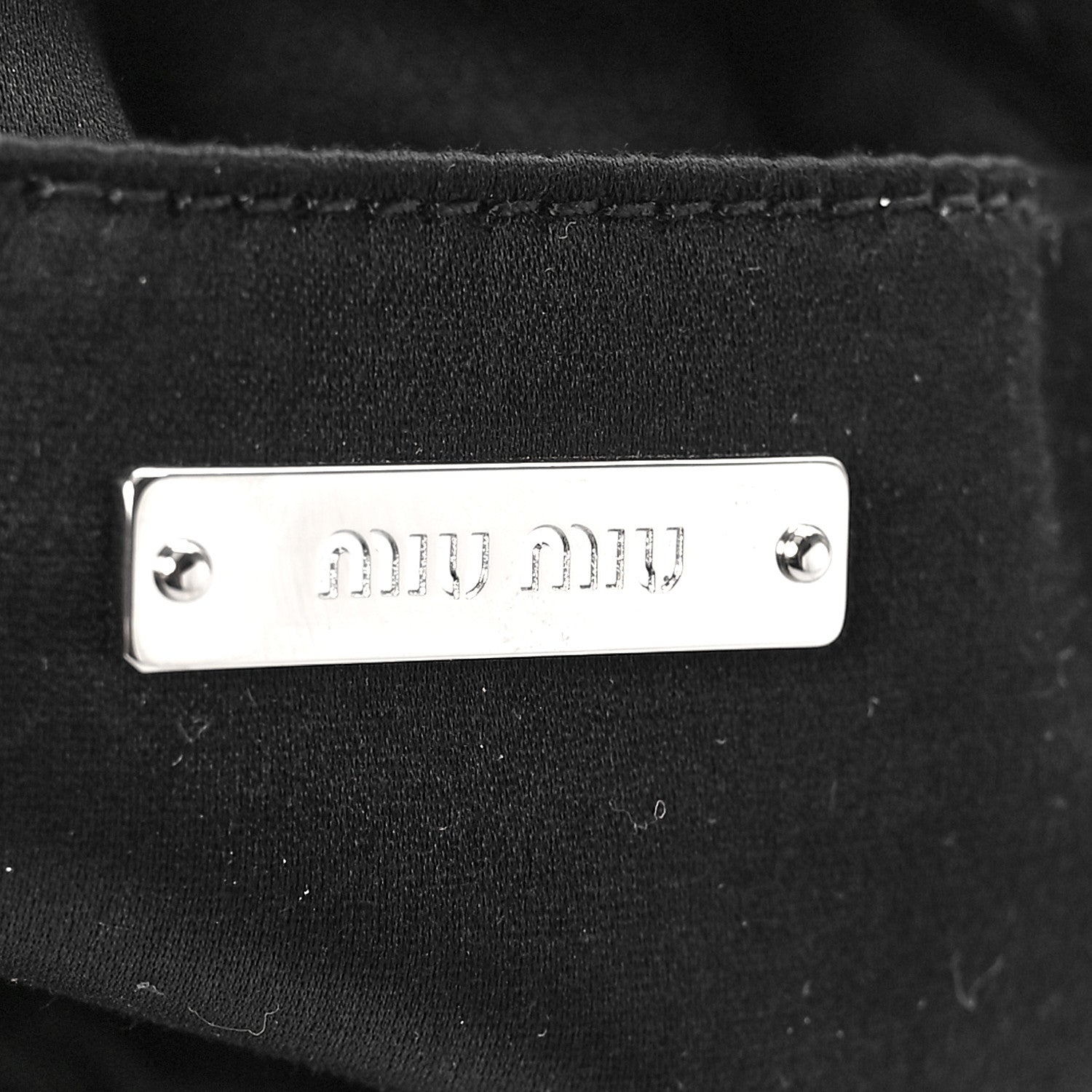 Miu Miu Nappa Crystal Fringe Bucket Bag Black 6 of 9