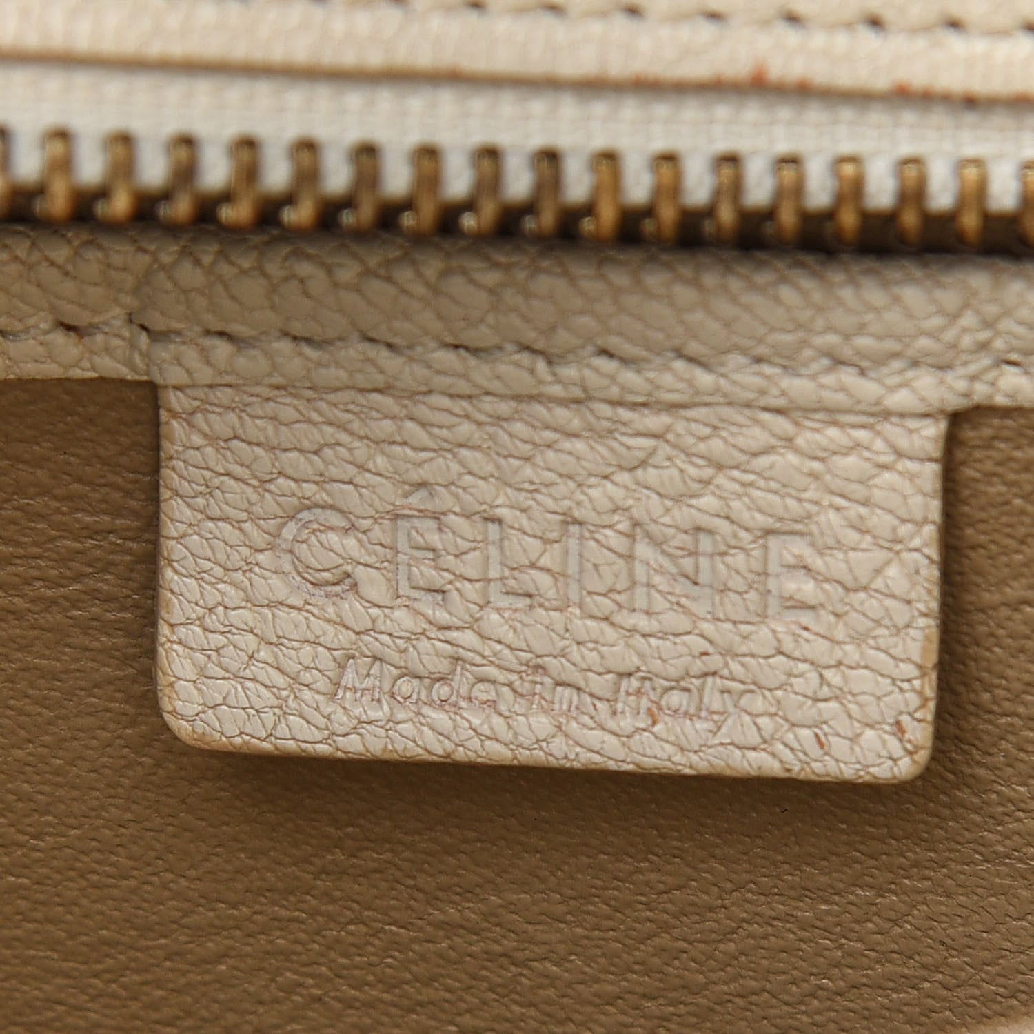 Celine Drummed Calfskin Nano Luggage Ivory 6 of 20