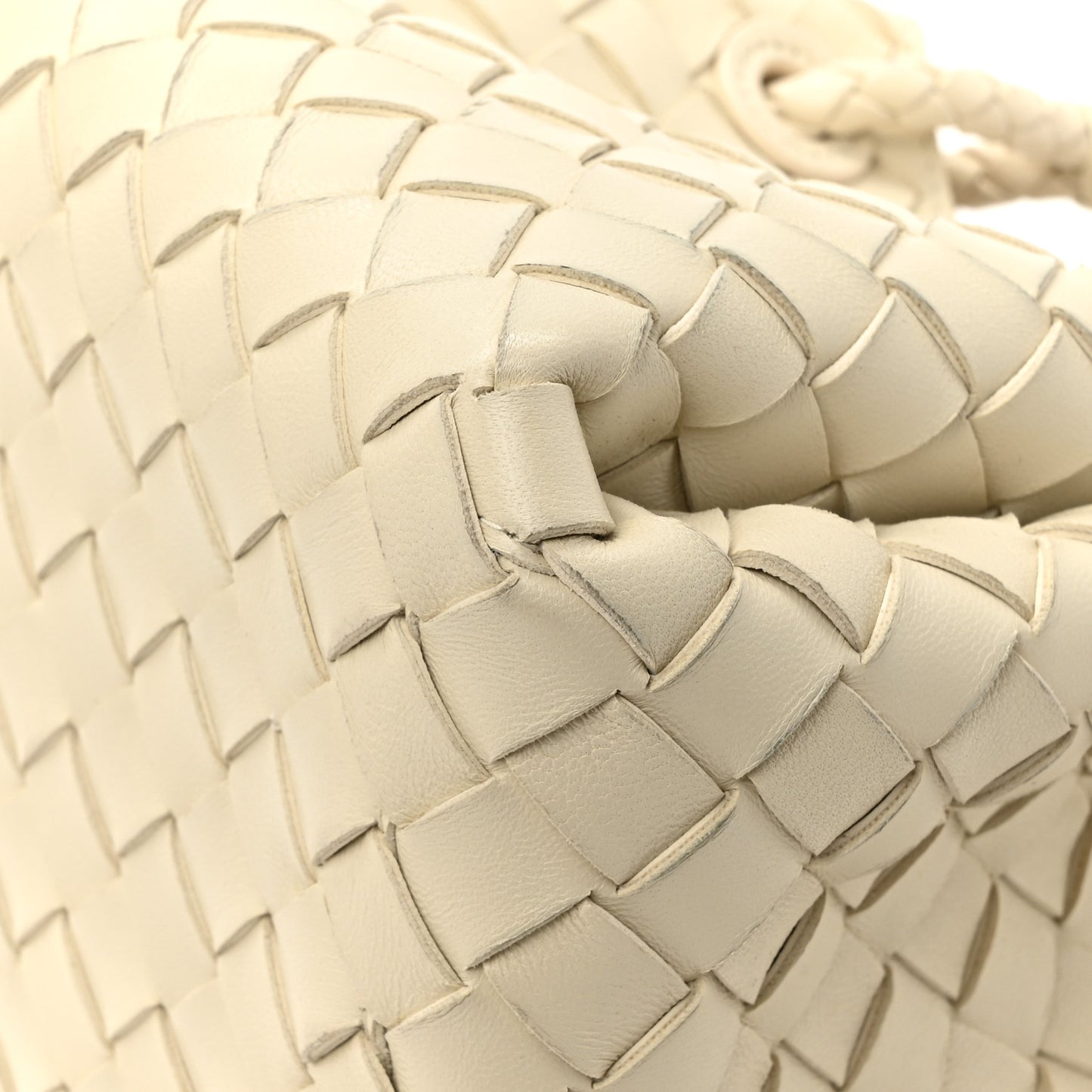 Nappa Intrecciato Small Parachute Shoulder Bag Sea Salt