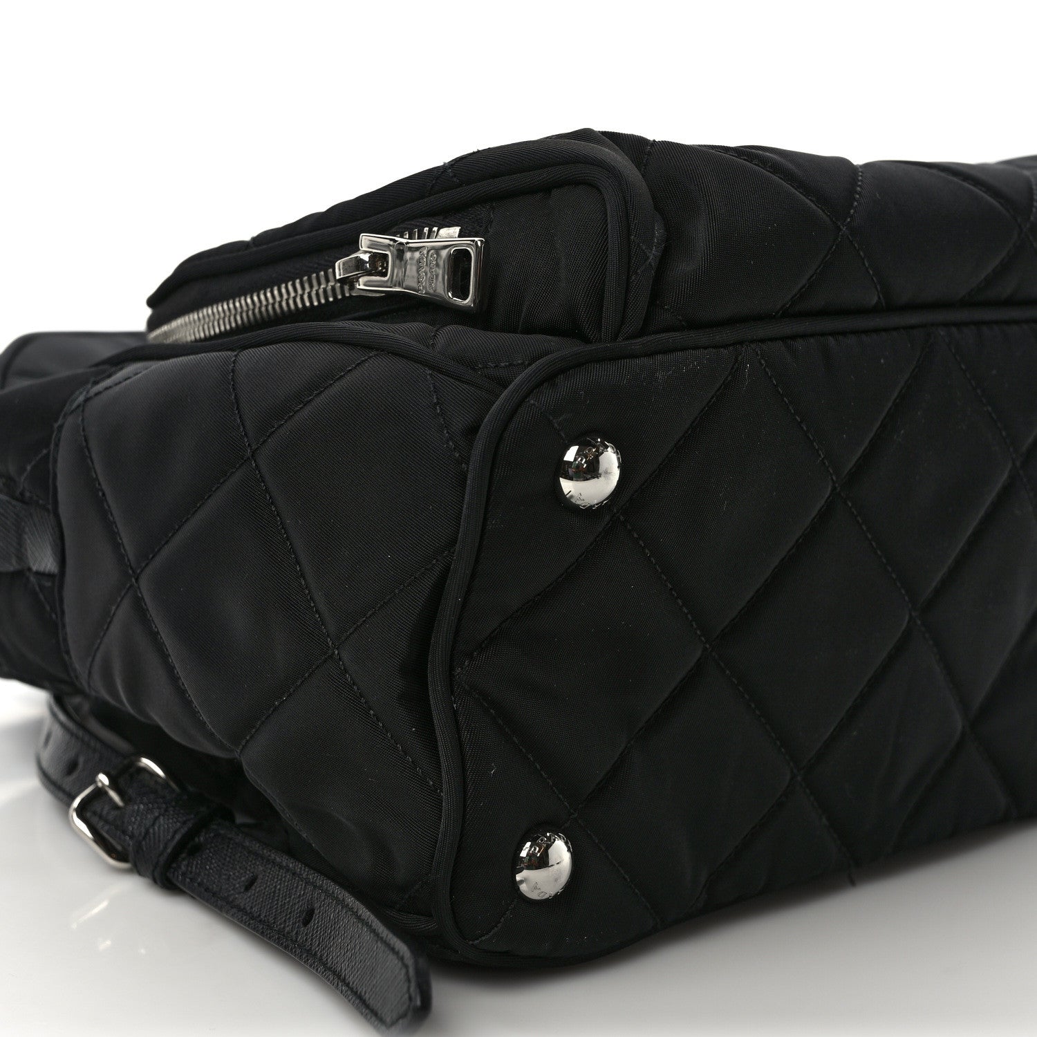 Prada Nylon Tessuto Impuntu Quilted Backpack Black 7 of 8