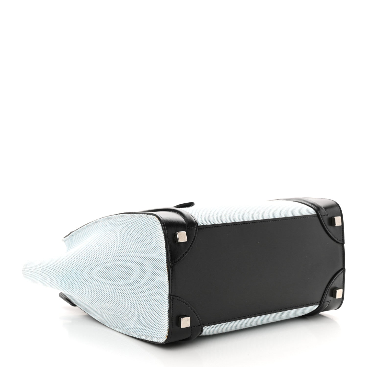 Celine Textile Smooth Calfskin Micro Bi-Color Luggage Blue 4 of 15