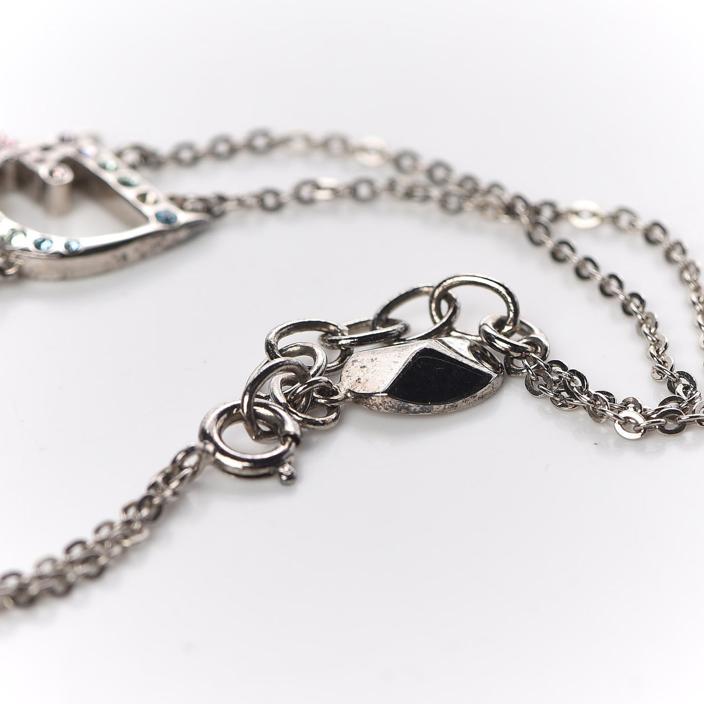 Crystal Logo Bracelet Silver Multicolor