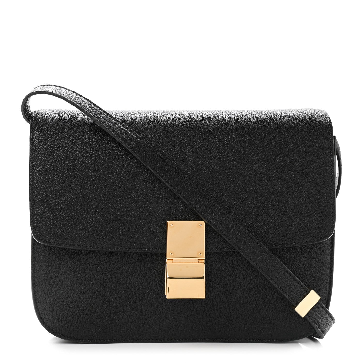 Celine Goatskin Medium Classic Box Flap Bag Black 1 of 11