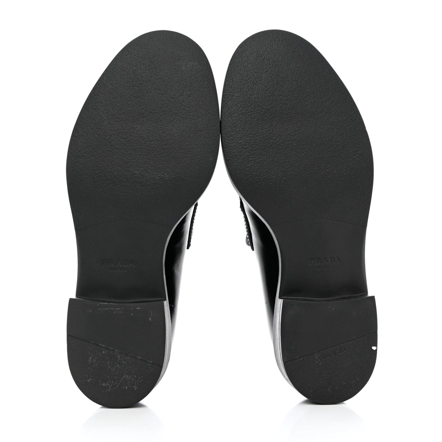 Spazzolato Metal Triangle Logo 50mm Loafers 37 Black