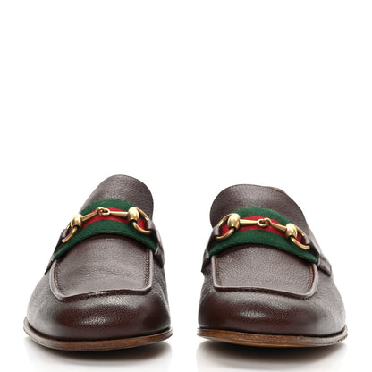 Gucci Havely Kid Web Mens Horsebit Loafers 9 Light Brown 2 of 8