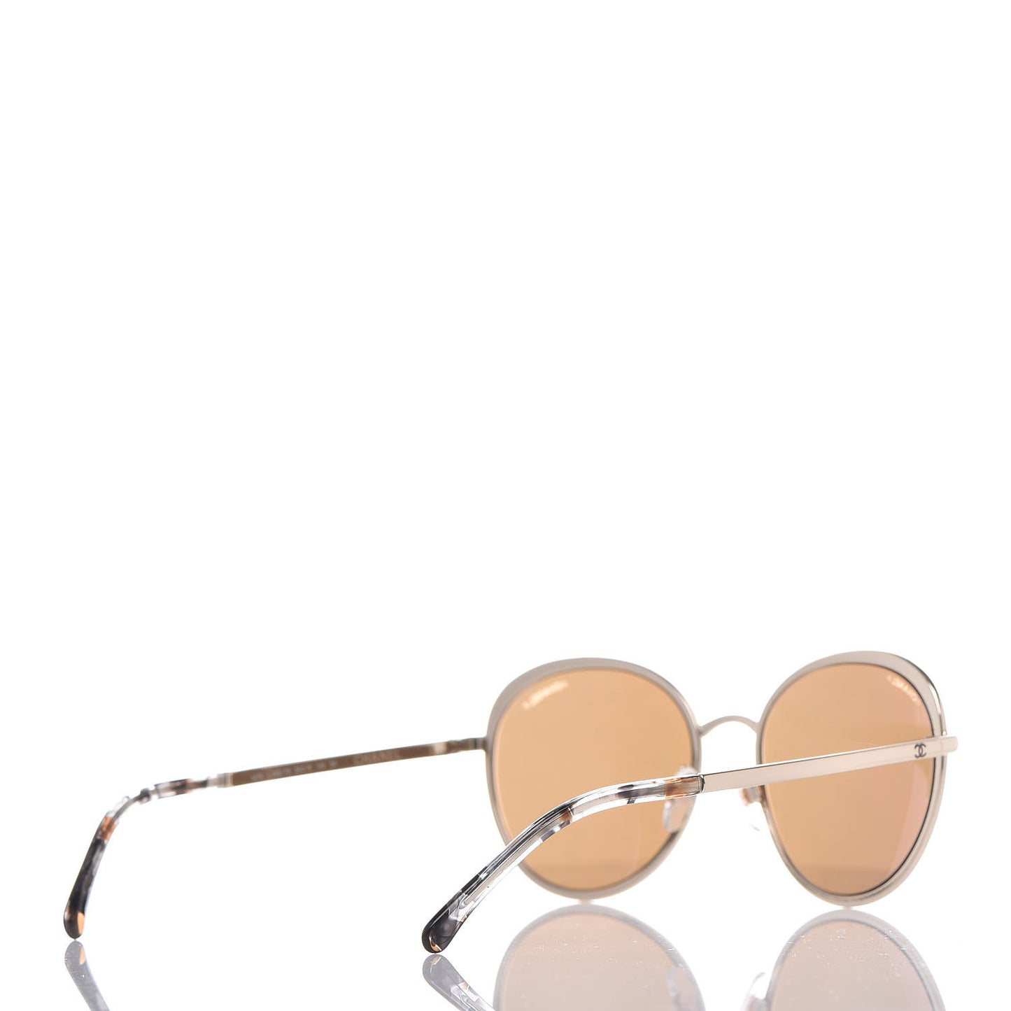 Round Mirror Sunglasses 4206 Gold