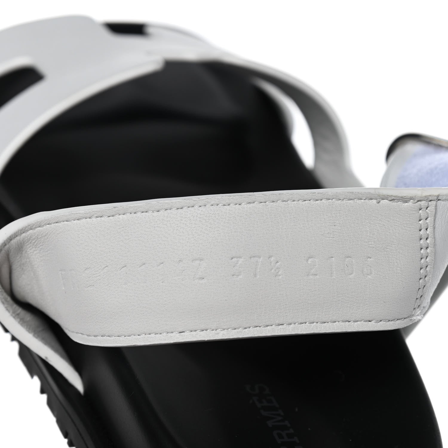 Hermes Calfskin Womens Chypre Sandals 37.5 White 12 of 13