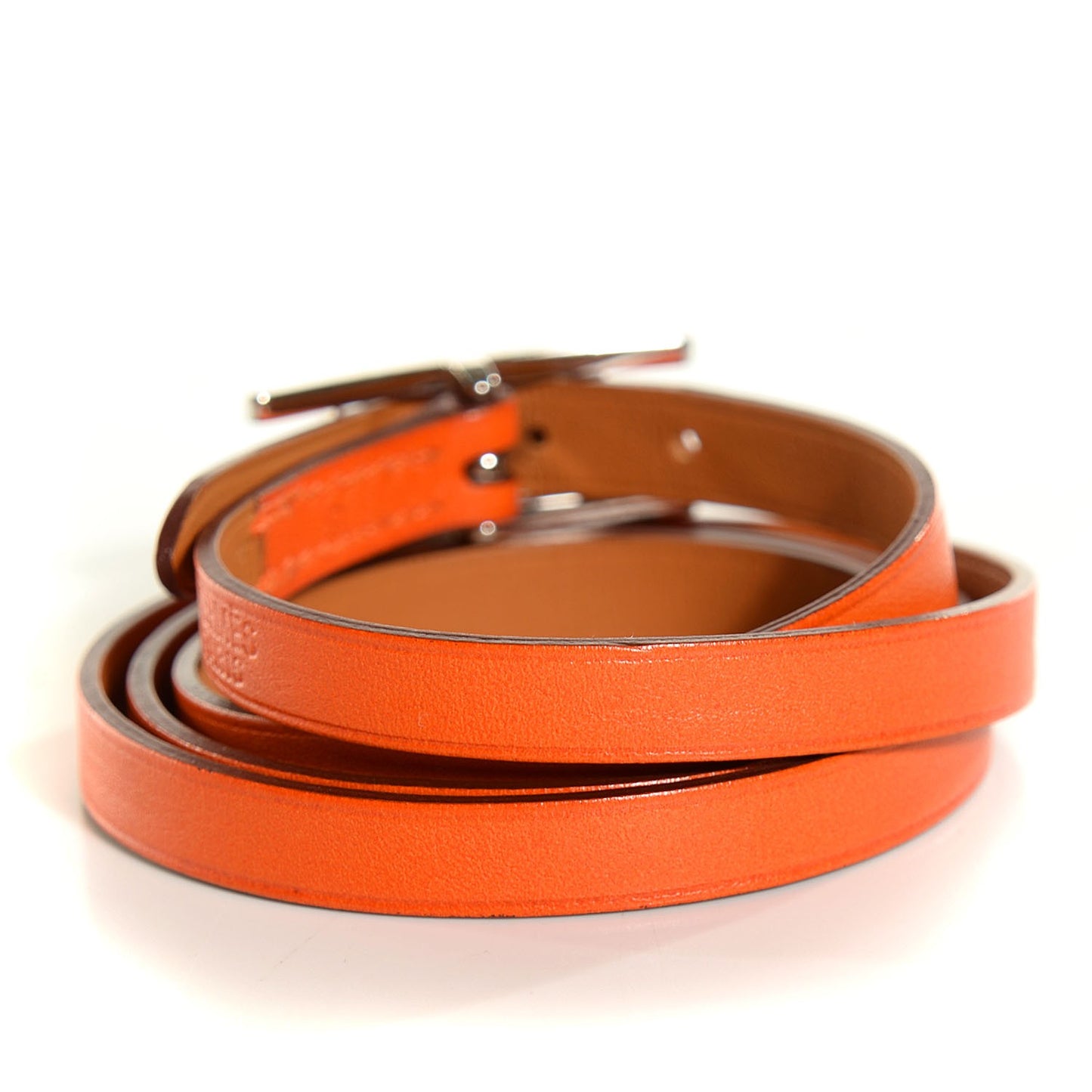 Swift Hapi 3MM Triple Tour Wrap Bracelet Small Orange