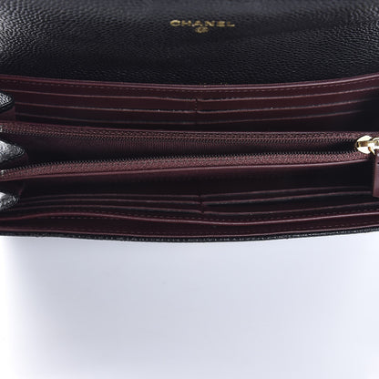 Chanel Caviar Quilted Large Flap Wallet Black 5 of 9