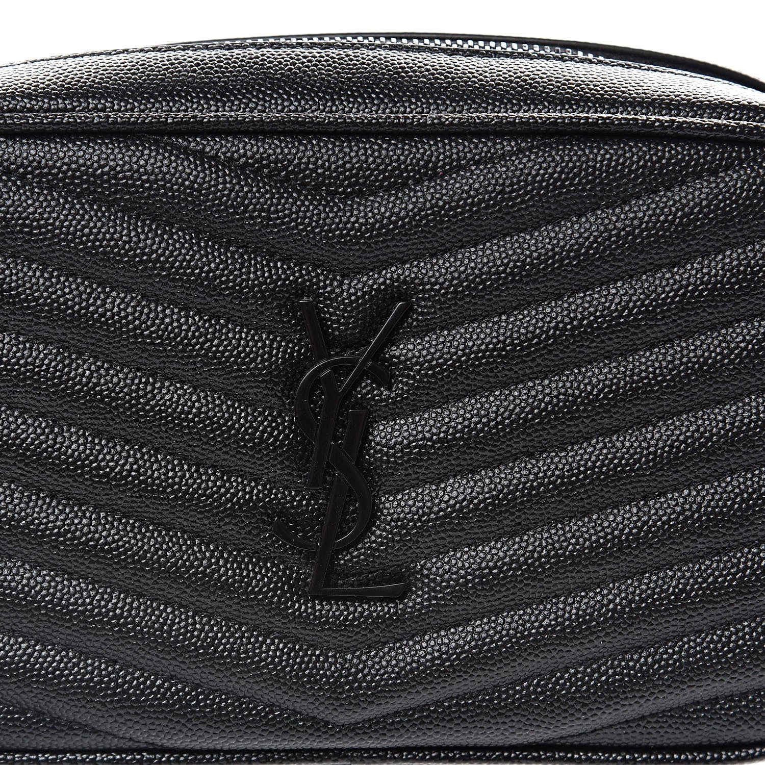 Saint Laurent Grain De Poudre Matelasse Monogram Mini Lou Camera Bag Black 10 of 11