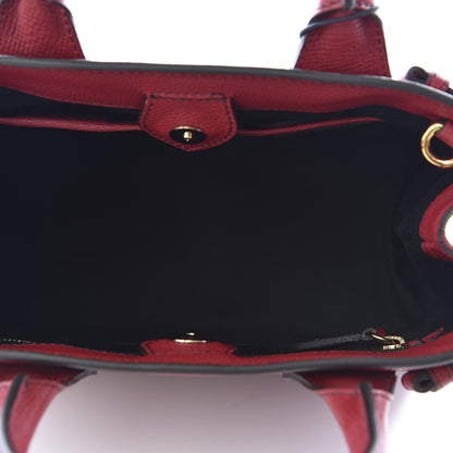 Burberry Grainy Calfskin House Check Small Banner Tote Red 4 of 8