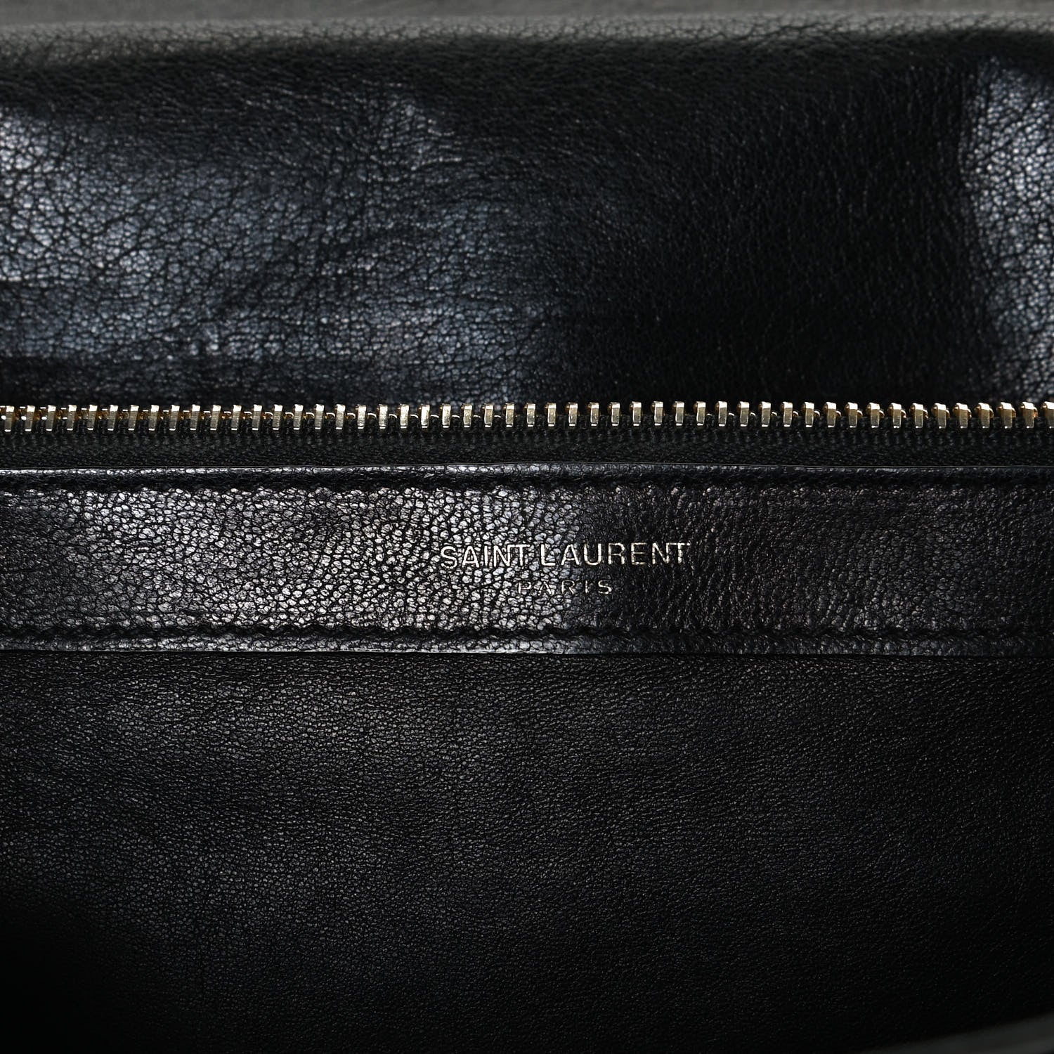 Saint Laurent Sheepskin Matelasse Chevron Monogram Large College Satchel Black 9 of 12