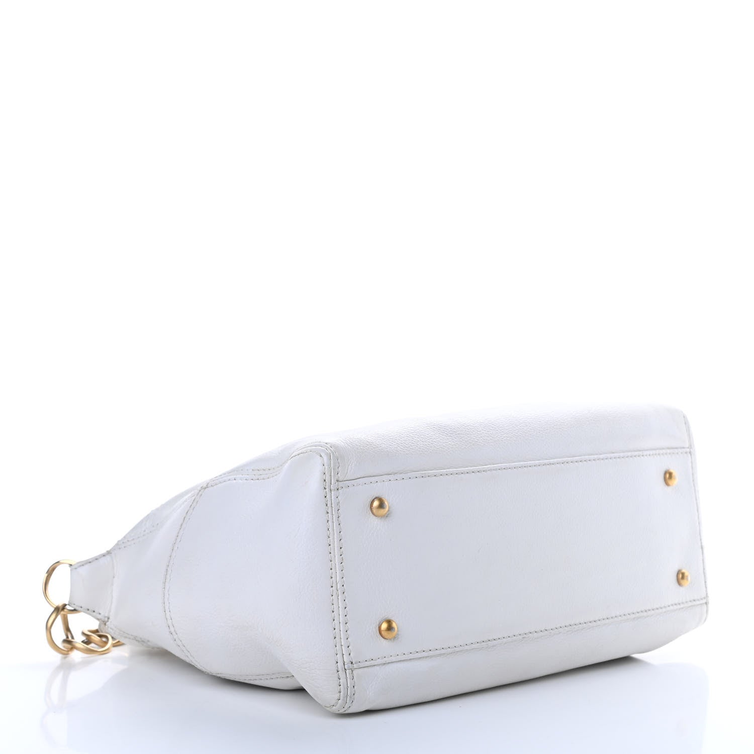 Chanel Calfskin CC Hobo White 4 of 15