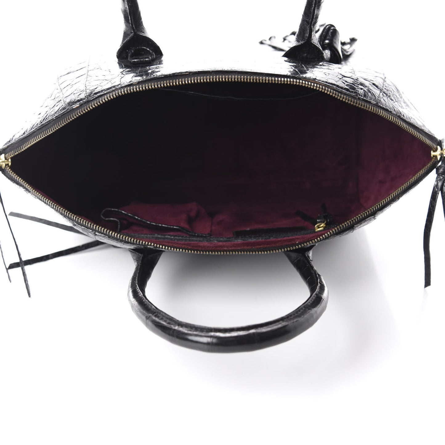 Crocodile Dome Satchel Black