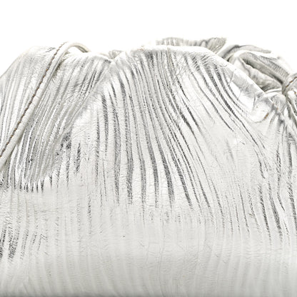 Bottega Veneta Metallic Bark Calfskin The Mini Pouch Silver 8 of 13