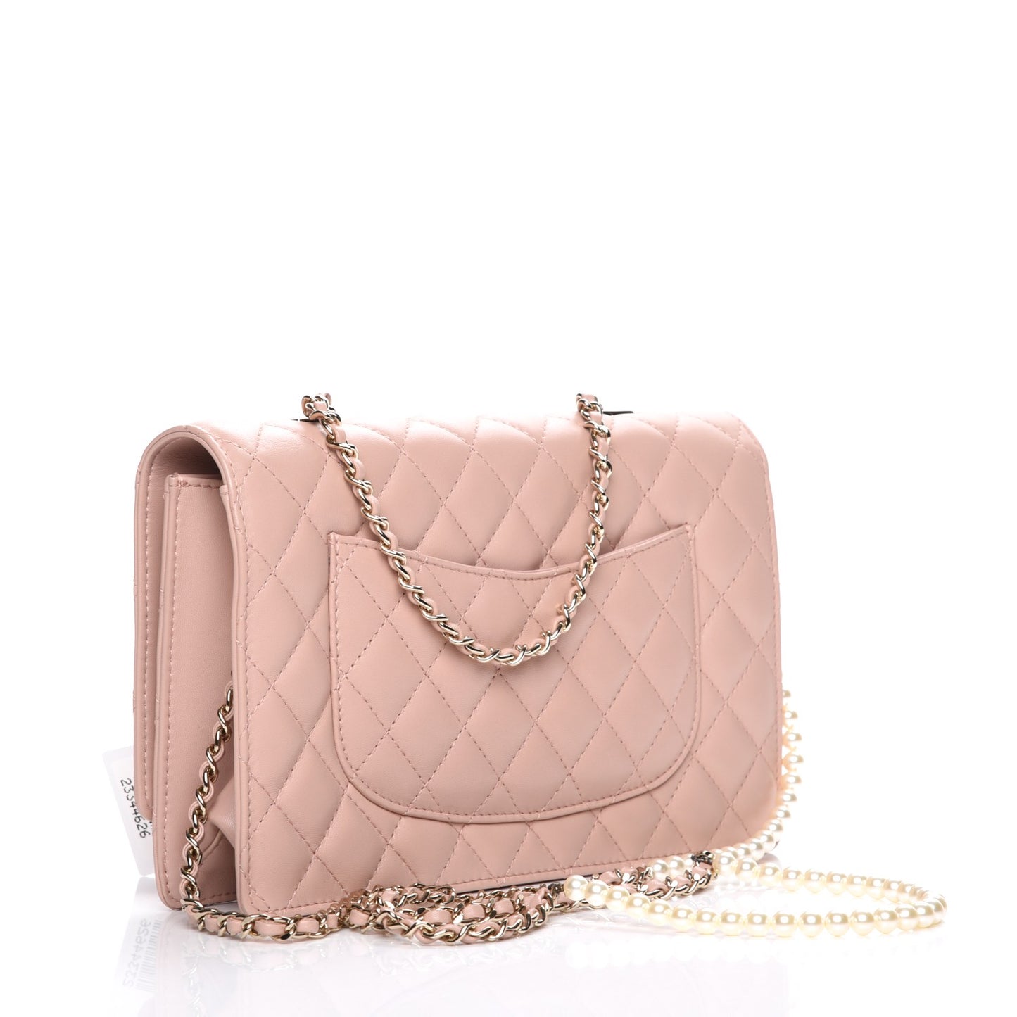 Lambskin Quilted Fantasy Pearl Flap Nude